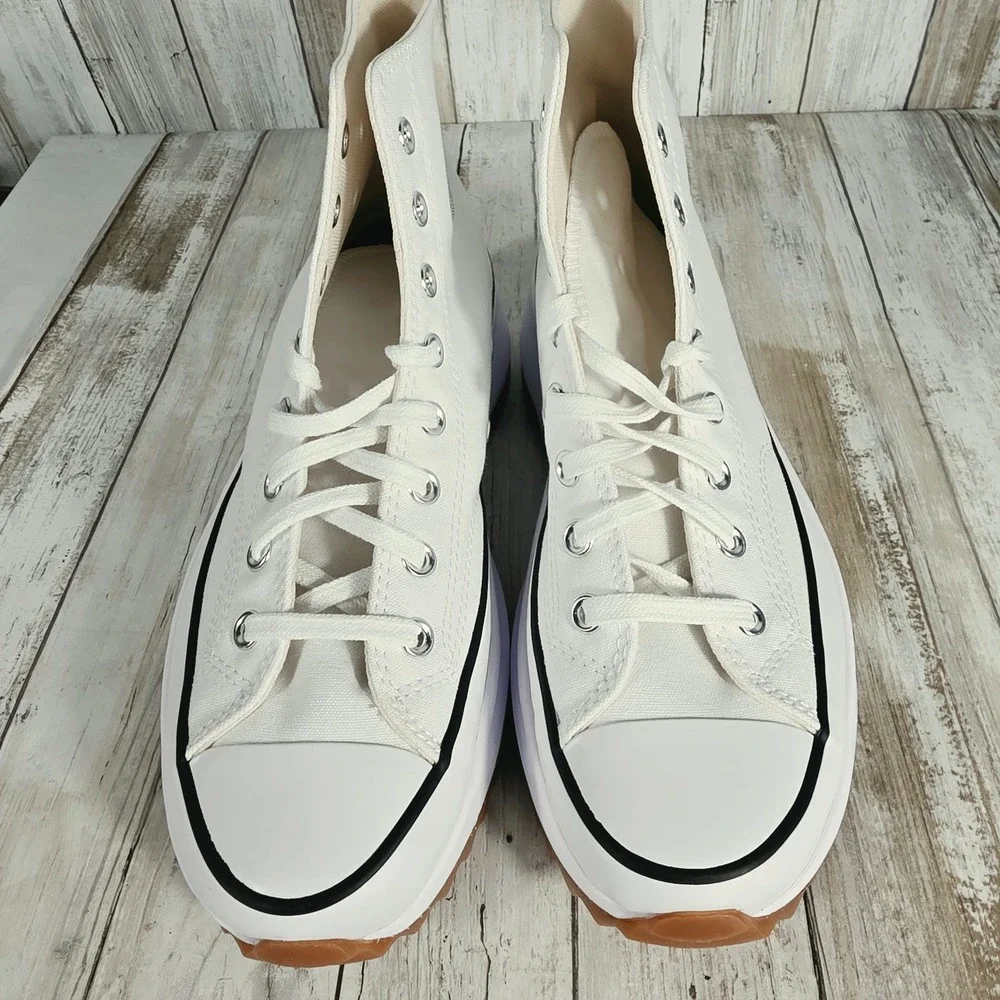 Converse Run Star Hike High Top Platform White Black Gum Mens 9 Womens 10.5 New